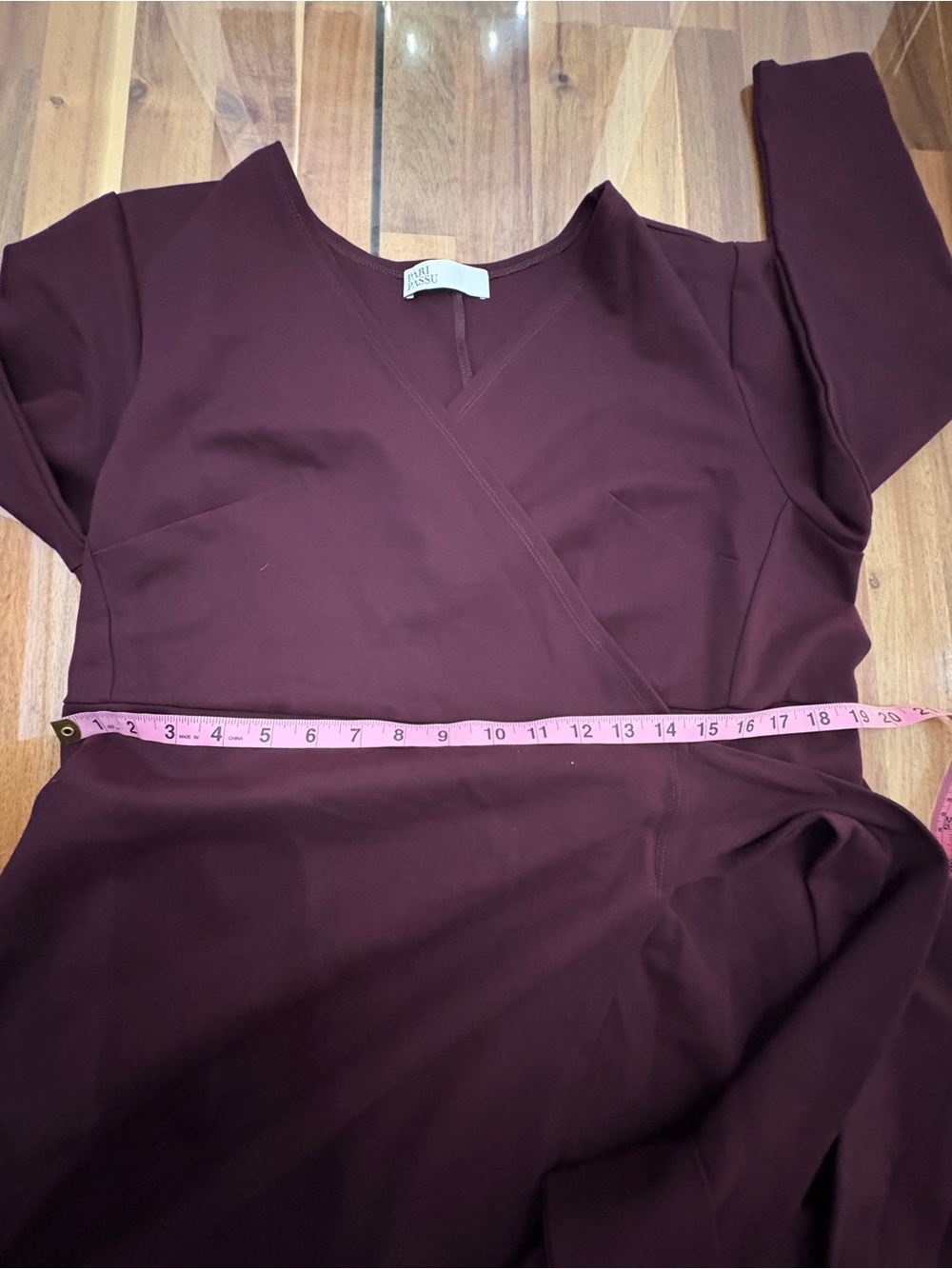 RED NWOT Plus Sz 4C (US 18) Pari Passu Belinda Ponte Dress Wrap Dress Waist Tie - Picture 9 of 13